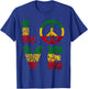 Reggae Peace Love Hippie Rasta Reggae Music Jamaica T-Shirt - T-Shirt | Royal