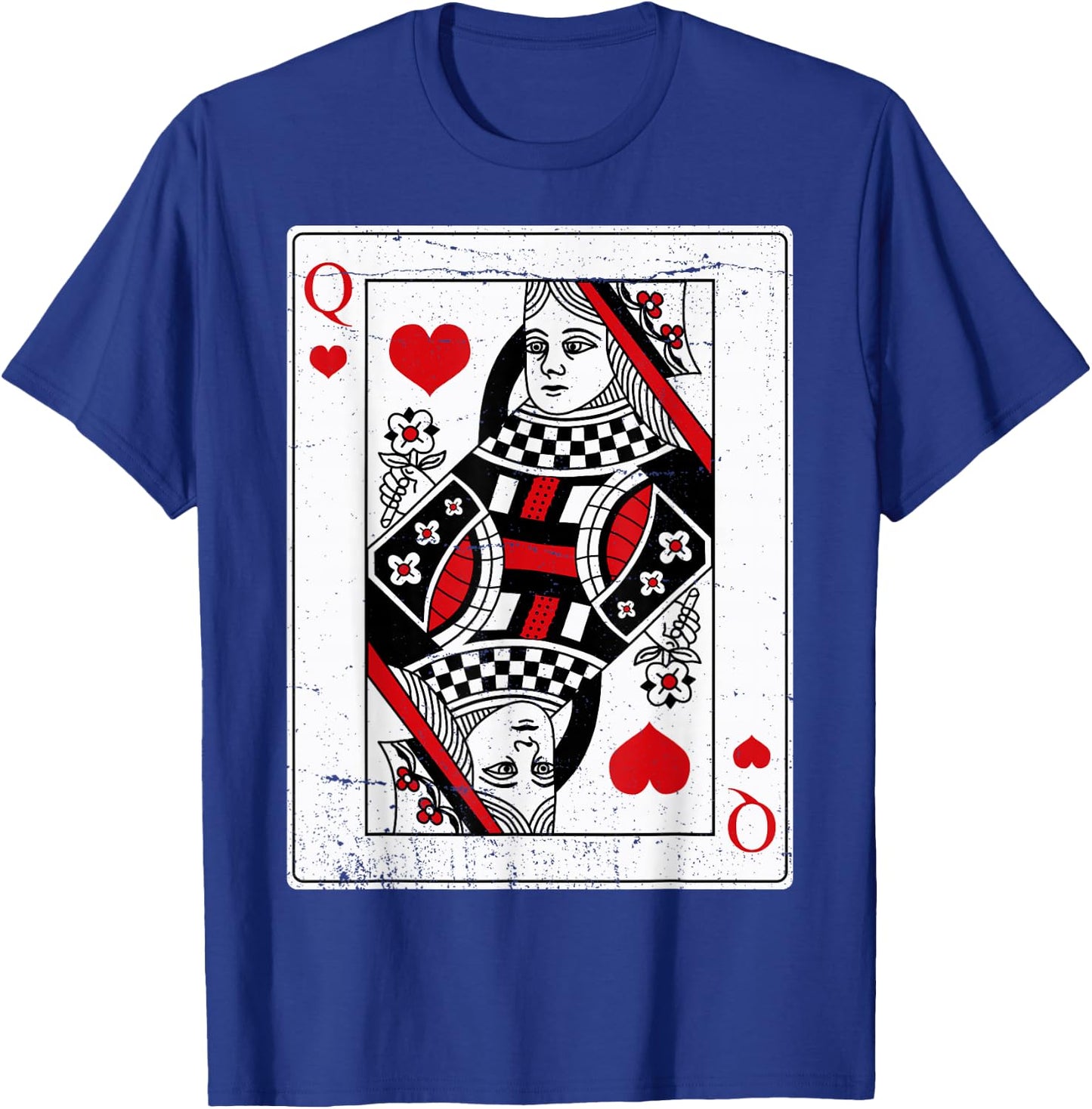 Queen Of Hearts Classic Card Game Icon Valentine Graphic T-Shirt - T-Shirt | Royal