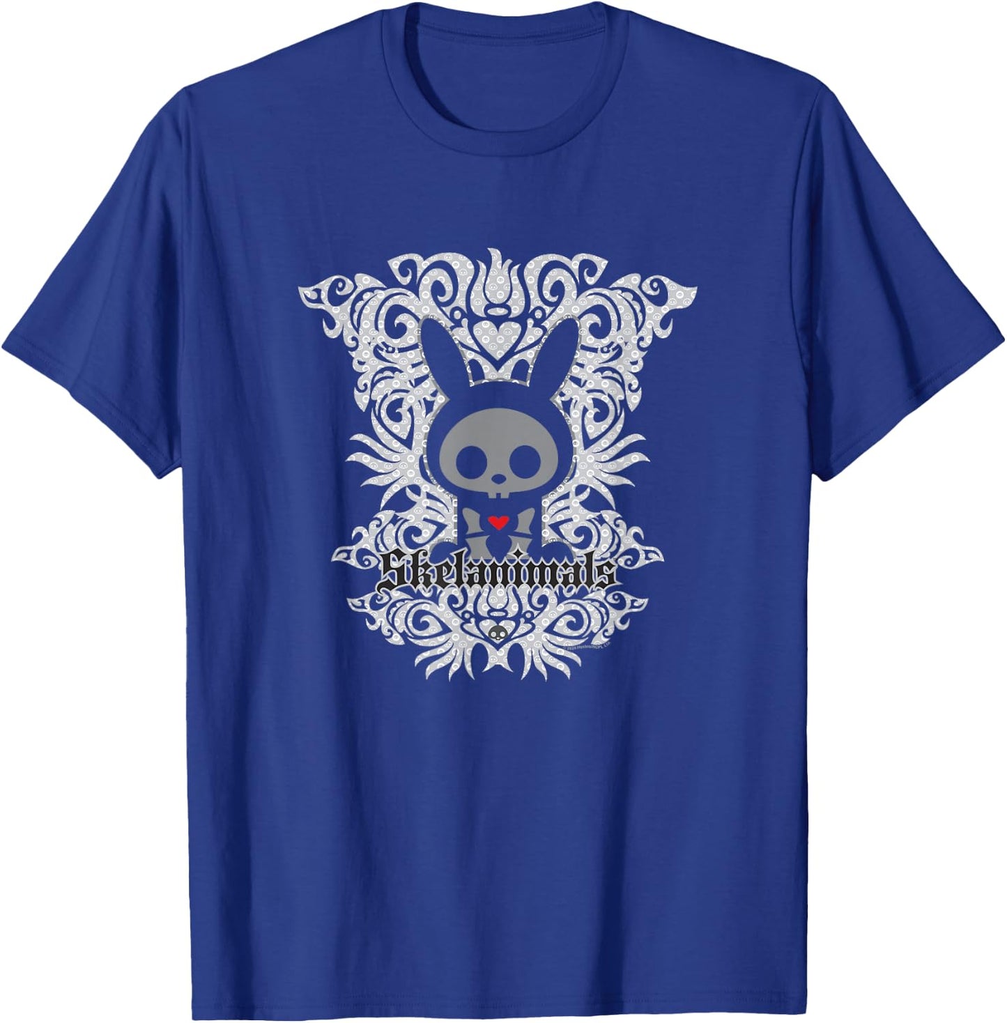 Skelanimals Jack Rabbit Vintage Floral Tribal Overlay Logo T-Shirt - T-Shirt | Royal