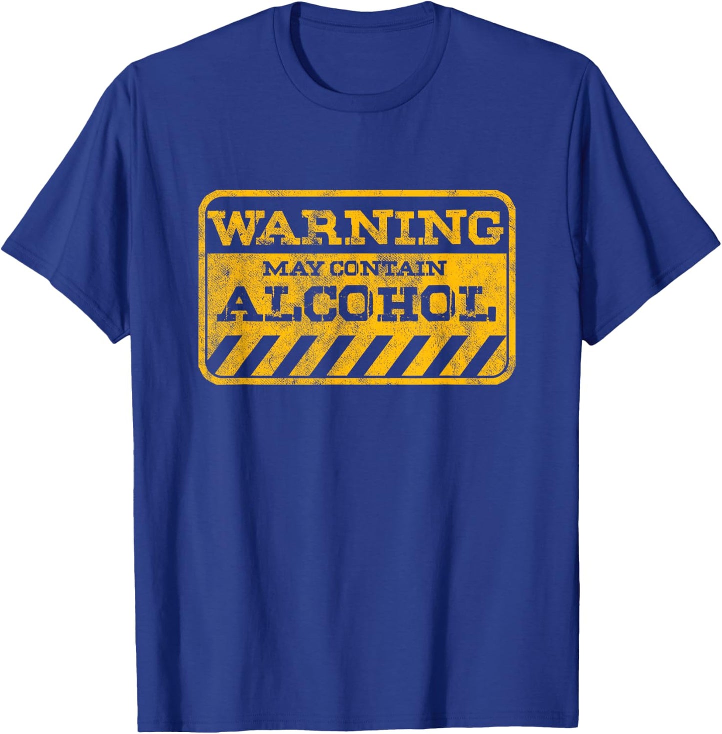 Funny shot drinker warning may contain alcohol T-Shirt - T-Shirt | Royal