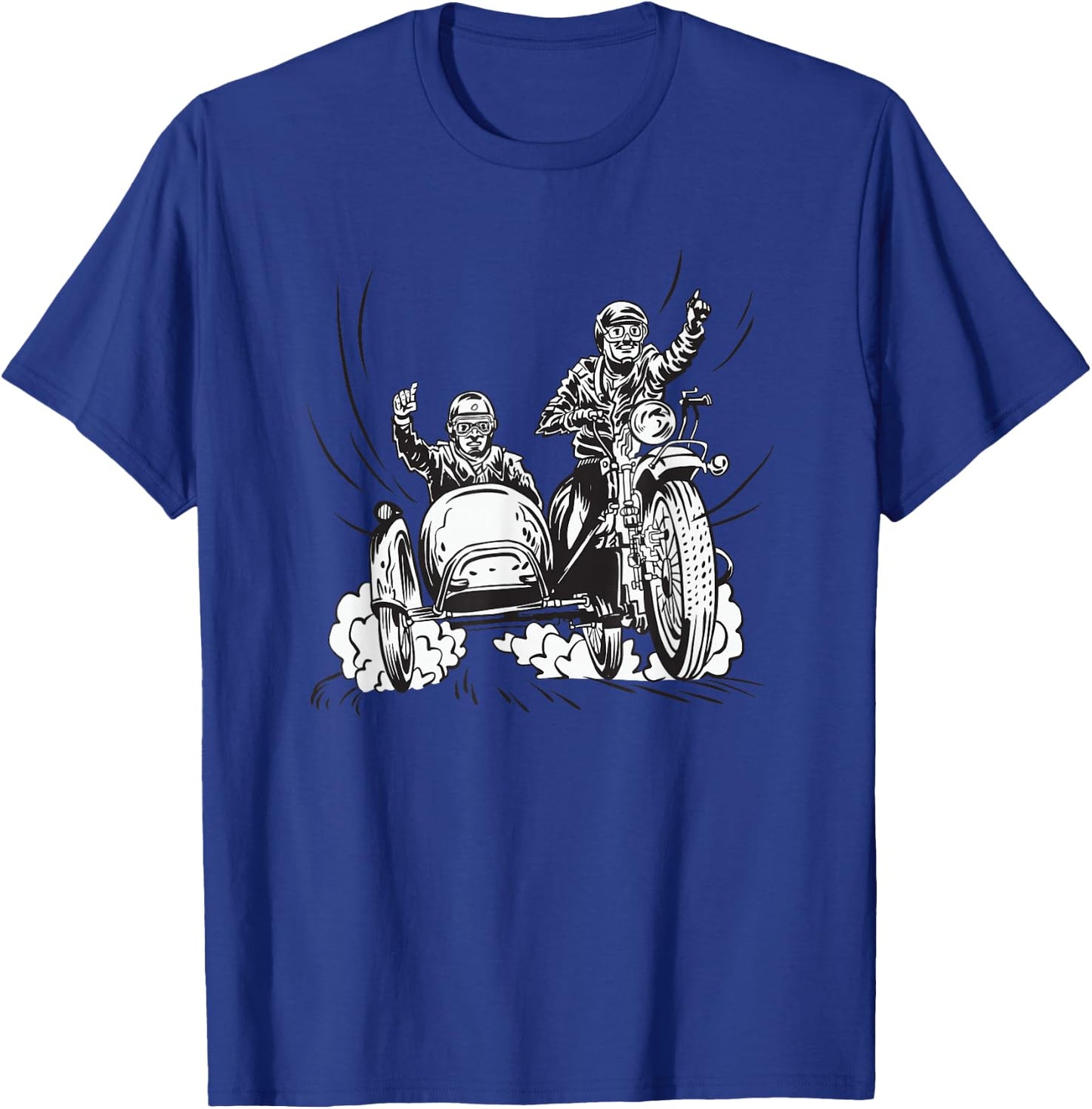 Motorcycle Tension Side Car Fans Motorcycle Rider T-Shirt - T-Shirt | Royal
