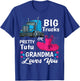 Gender Reveal Trucks or Pretty Tutu Family Matching Grandma T-Shirt - T-Shirt | Royal