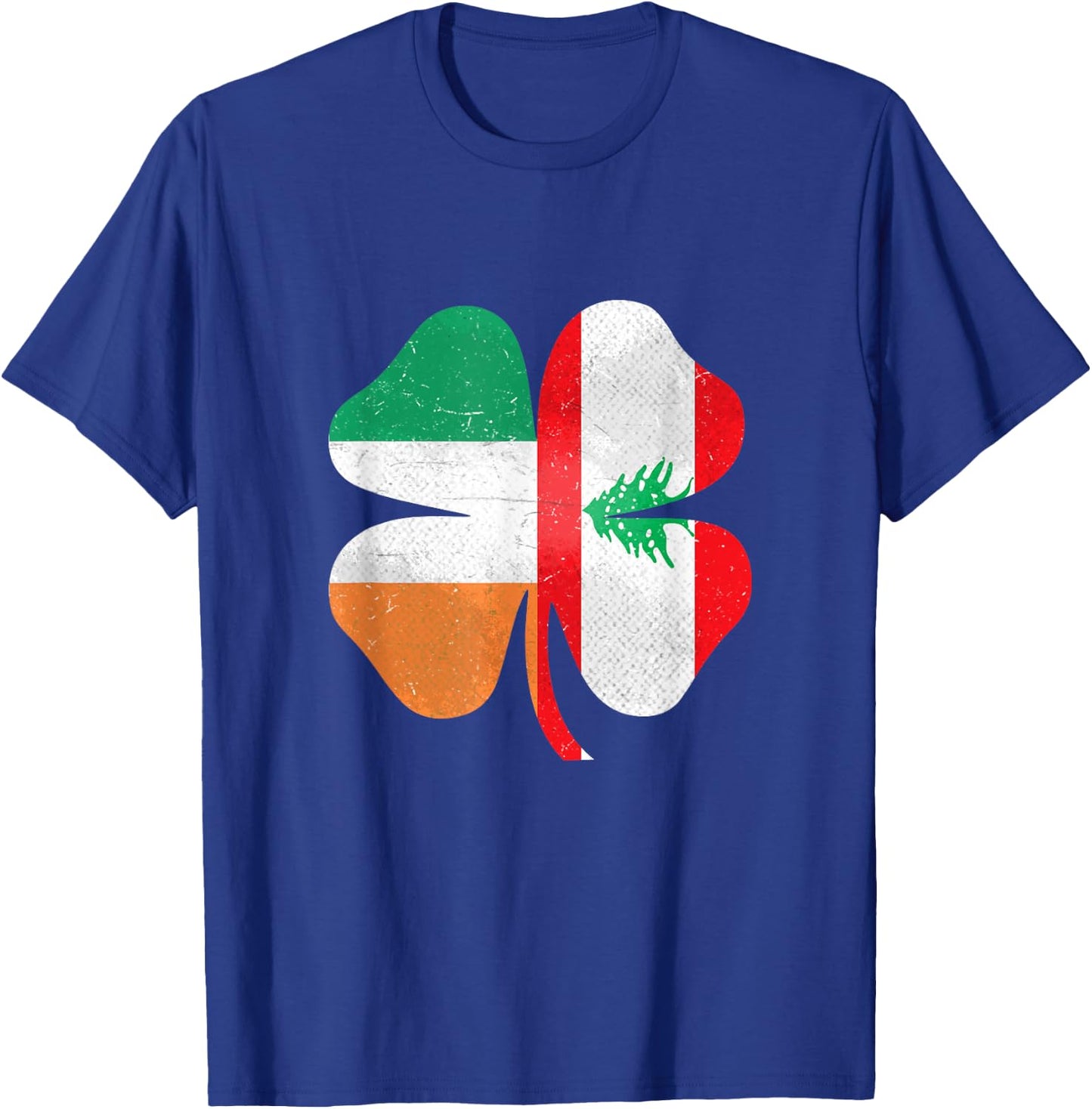 Lebanese Irish Shamrock Lebanon Ireland St. Patrick's Day T-Shirt - T-Shirt | Royal