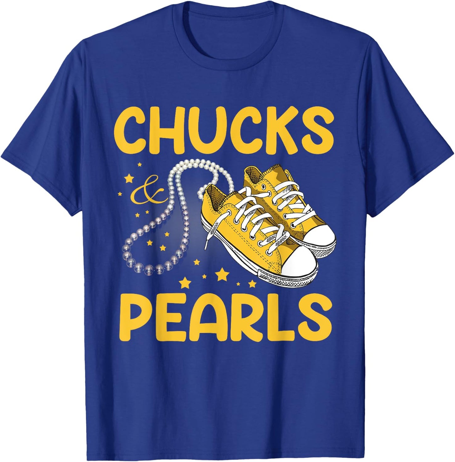 Chucks and Pearls T-Shirt - T-Shirt | Royal