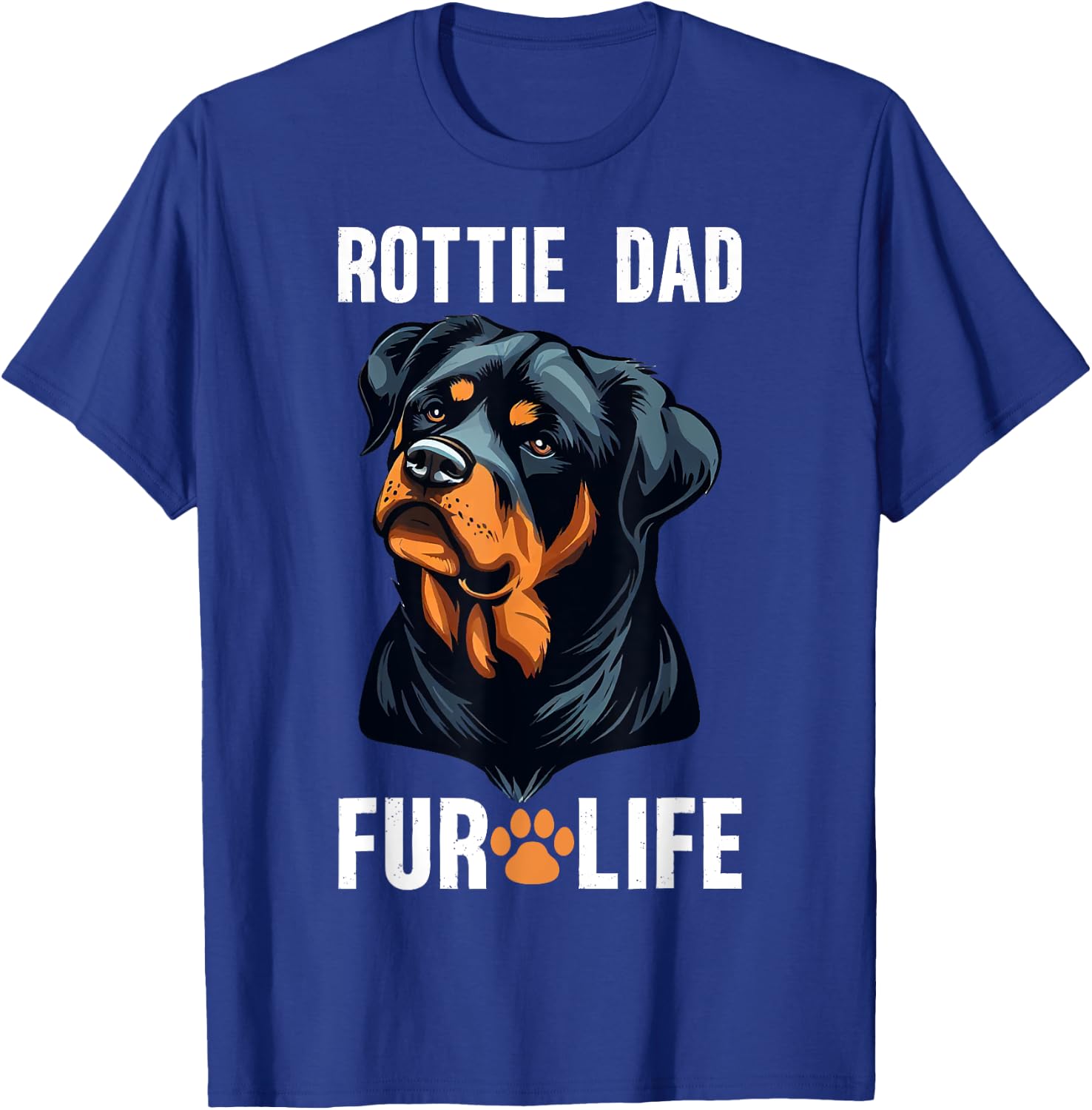 Rottie Dad Fur Life Retro Rottweiler T-Shirt - T-Shirt | Royal