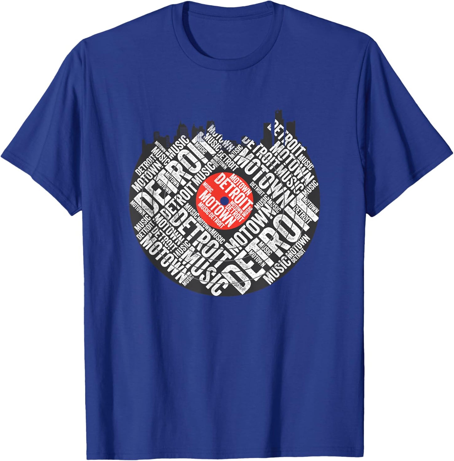 Detroit Motown Music US City America Michigan American Life T-Shirt - T-Shirt | Royal