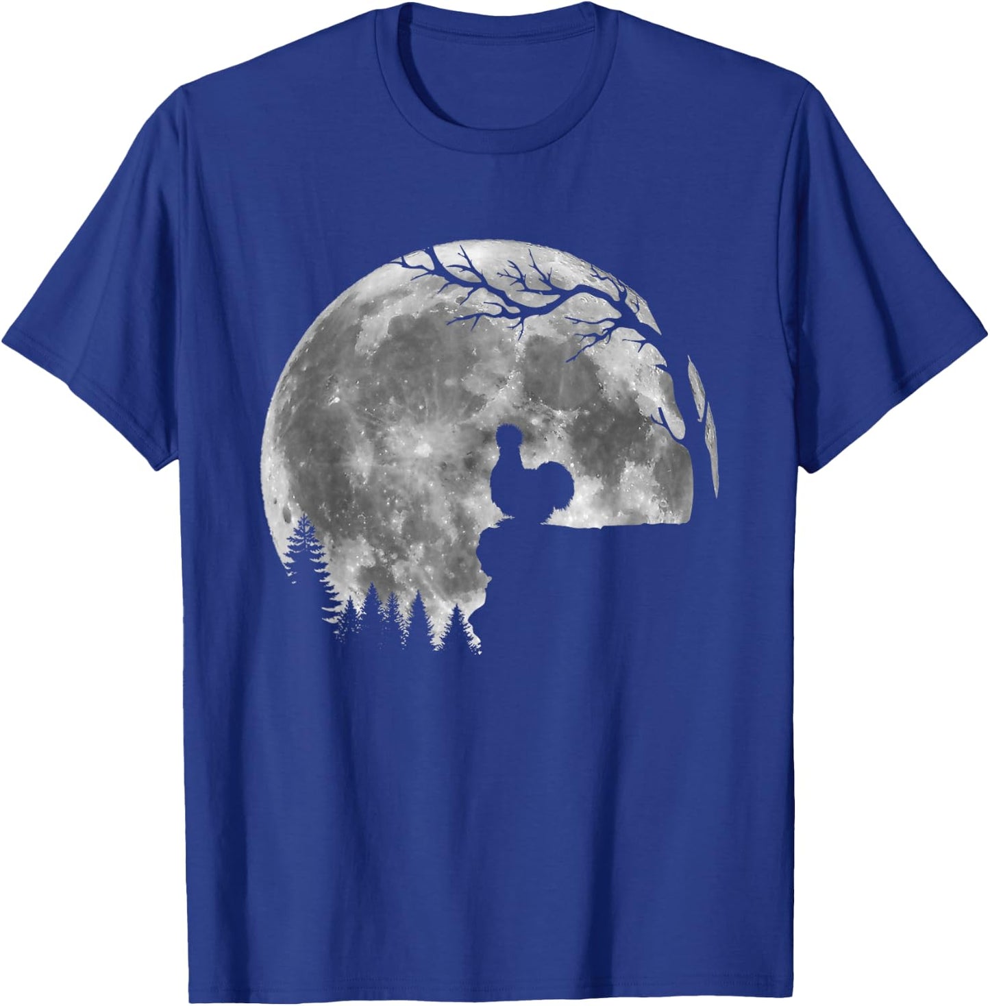 Silkie Chicken Moon Silhouette Funny Lazy Halloween Costume T-Shirt - T-Shirt | Royal