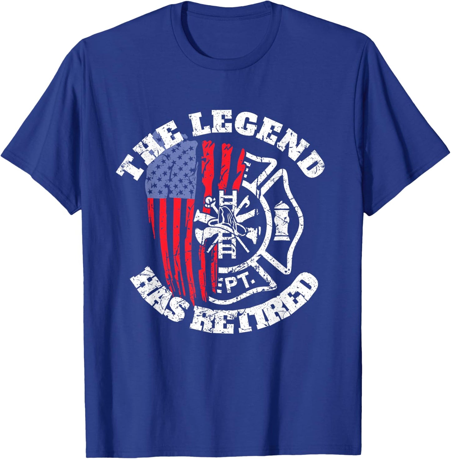 Retired Fire Chief Retirement Firefighter Fireman T-Shirt - T-Shirt | Royal