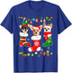 Chihuahua Christmas Lights Gift Funny Xmas Dog Lover T-Shirt - T-Shirt | Royal