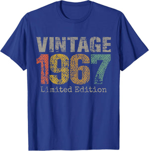 Vintage 1967 Limited Edition 58th Birthday Gifts 58 Year Old T-Shirt - T-Shirt | Royal