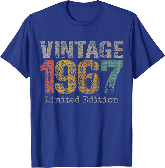 Vintage 1967 Limited Edition 58th Birthday Gifts 58 Year Old T-Shirt - T-Shirt | Royal