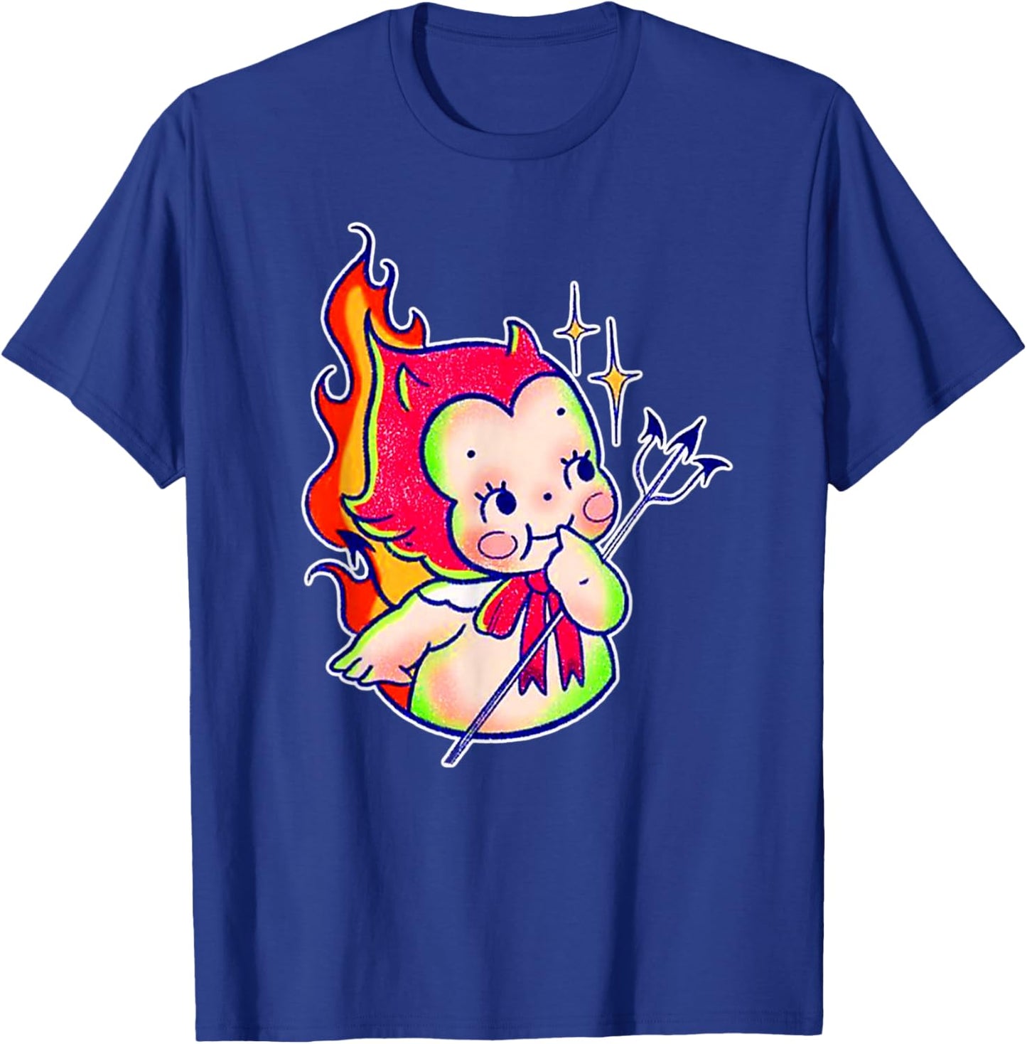 Devil Kewpie Baby Demon Pitchfork Traditional Tattoo Flash T-Shirt - T-Shirt | Royal