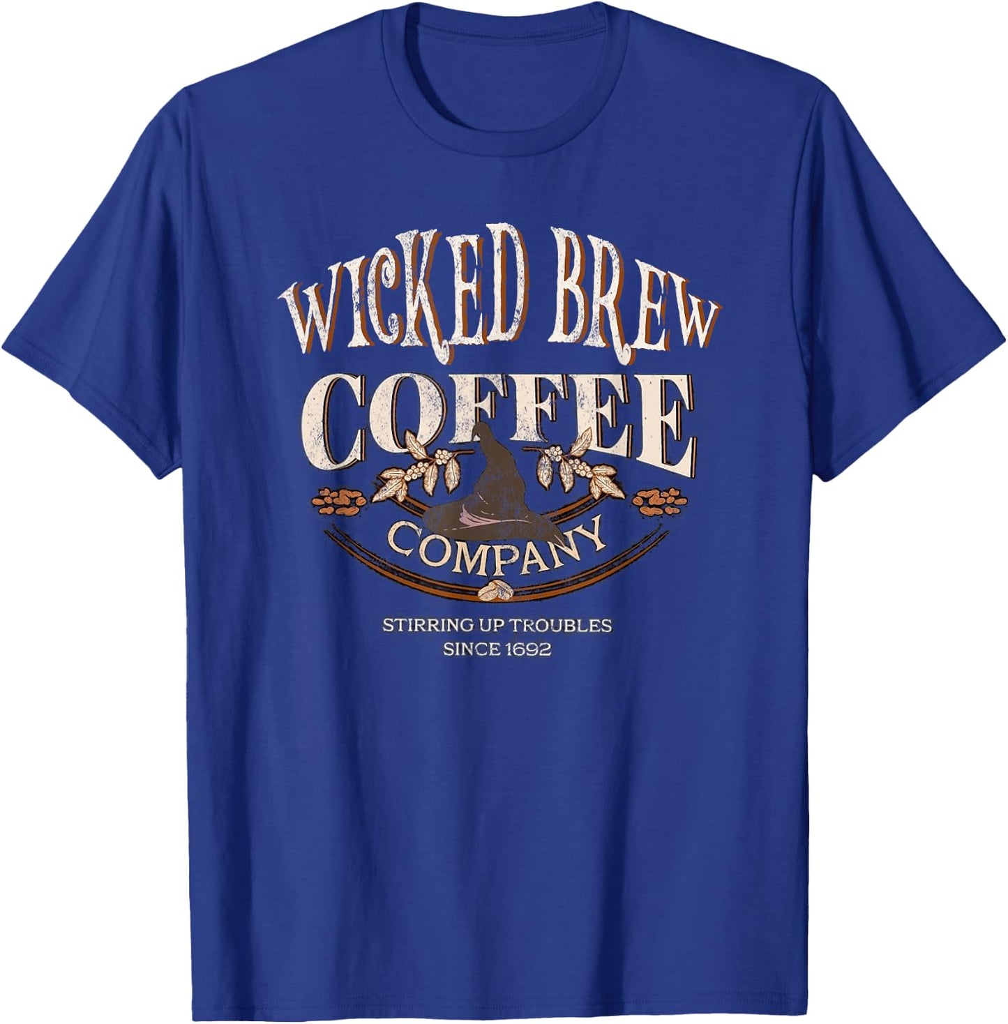 Funny Witches Brew Coffee Co Caffeine Lover Wiccan Company T-Shirt - T-Shirt | Royal