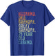 Husband Dad Grandpa Great Grandpa 75 Year Old Legend Funny T-Shirt - T-Shirt | Royal
