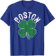 Shamrock Massachusetts Boston ST Patricks Day Irish Green T-Shirt - T-Shirt | Royal