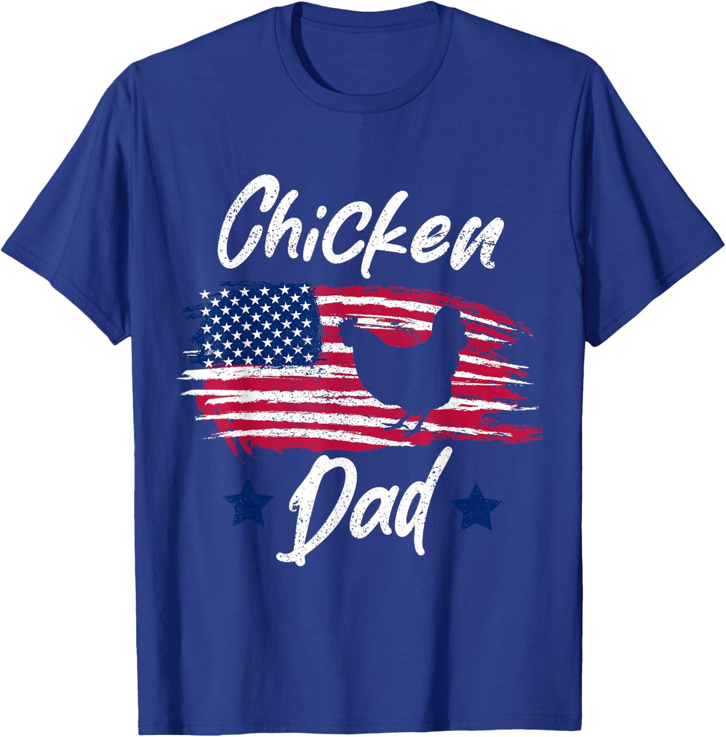 Chicken farmer Father Funny Chicken Dad T-Shirt - T-Shirt | Royal