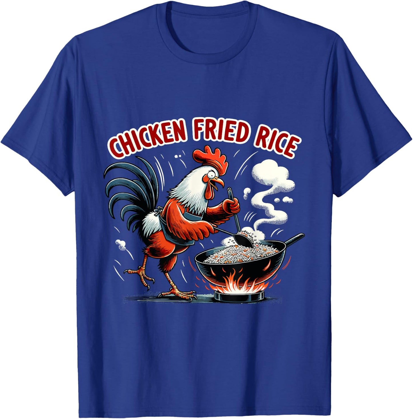 Funny Chicken Fried Rice Rooster Meme T-Shirt - T-Shirt | Royal