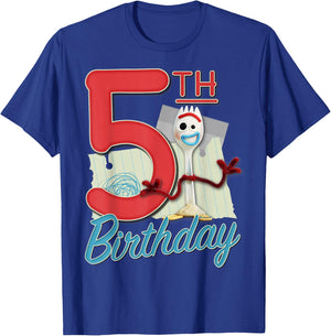 Disney Pixar Toy Story 4 Forky 5th Birthday T-Shirt - T-Shirt | Royal