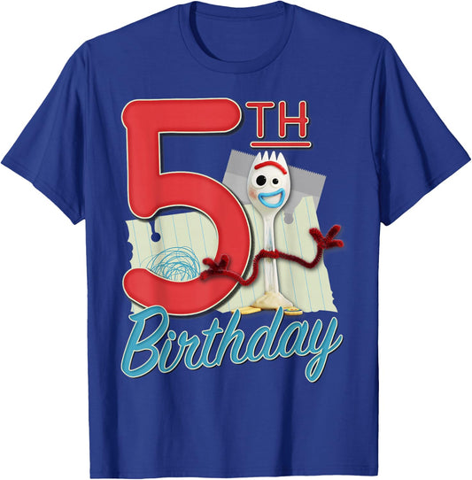 Disney Pixar Toy Story 4 Forky 5th Birthday T-Shirt - T-Shirt | Royal