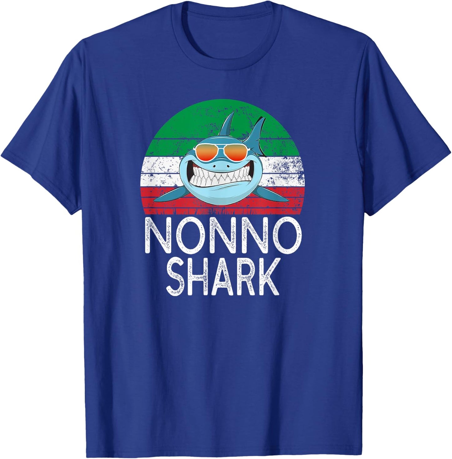 Nonno Shark Italian Grandpa Funny Vintage T-Shirt - T-Shirt | Royal