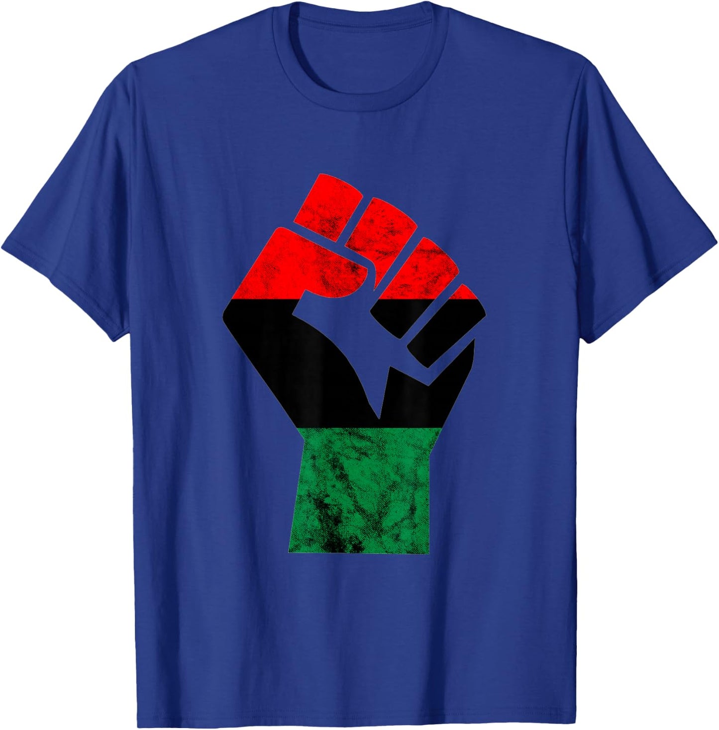 Pan African Fist UNIA Flag African African American Pride T-Shirt - T-Shirt | Royal