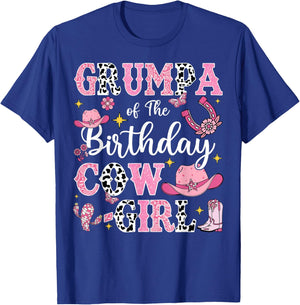 Grumpa Of The Birthday Cow-Girl Rodeo Cow Girl Birthday T-Shirt - T-Shirt | Royal