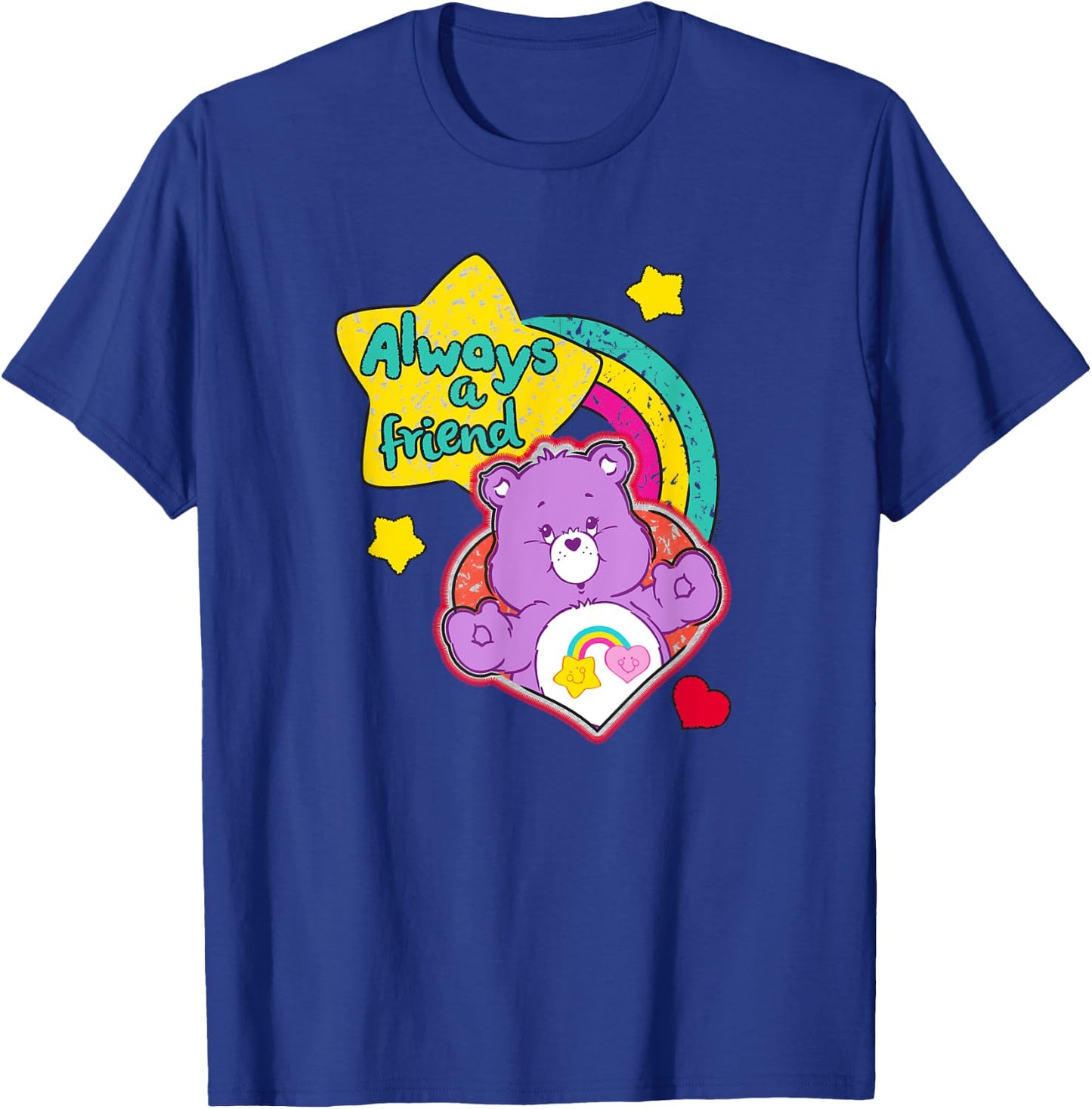 Care Bears Always a Friend Best Friend Bear Retro Cartoon T-Shirt - T-Shirt | Royal