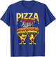 Funny Pizza Party Disco Ball Sunglass Wearing Slice Of Pizza T-Shirt - T-Shirt | Royal