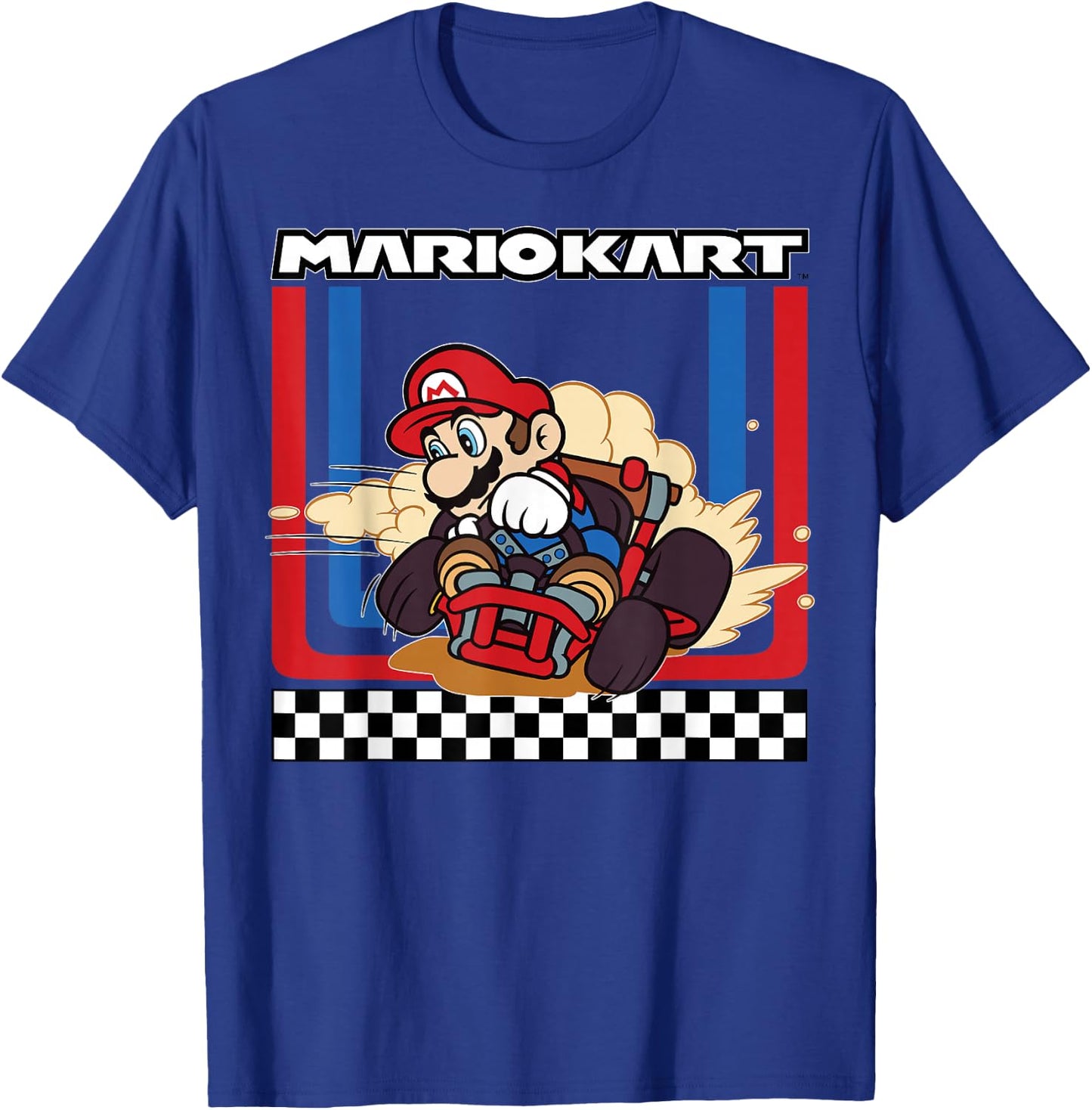 Mario Kart Racing Mario Wins The Gold Vintage Drifter T-Shirt - T-Shirt | Royal