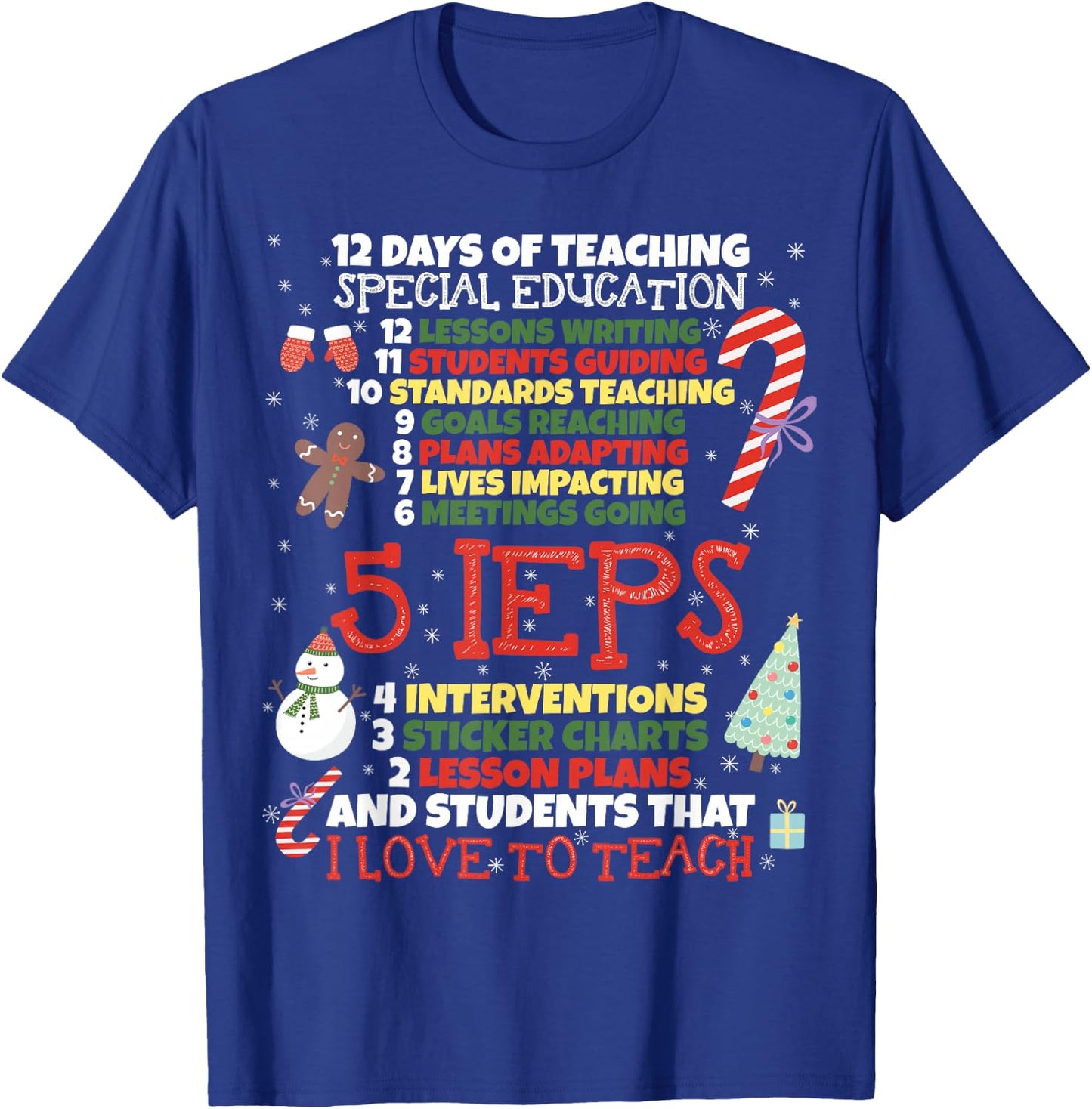 SPED School Funny Special Education Teacher Gift T-Shirt - T-Shirt | Royal