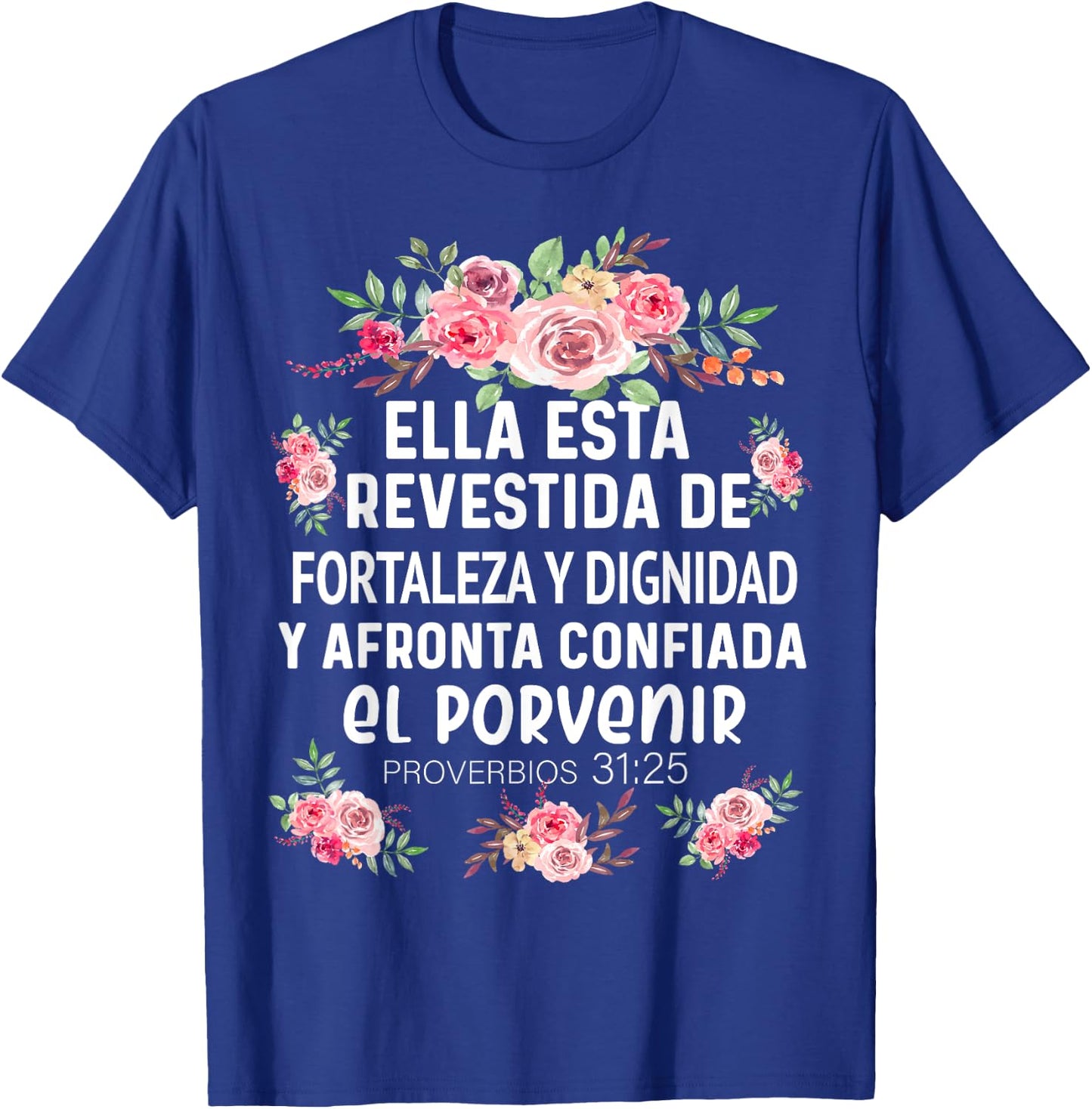 Camiseta cristiana en espanol Versiculo Spanish Christians T-Shirt - T-Shirt | Royal