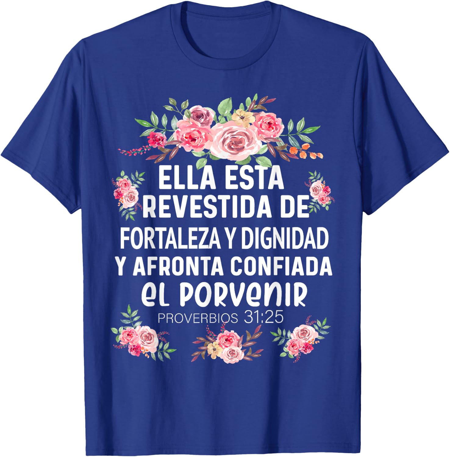 Camiseta cristiana en espanol Versiculo Spanish Christians T-Shirt - T-Shirt | Royal