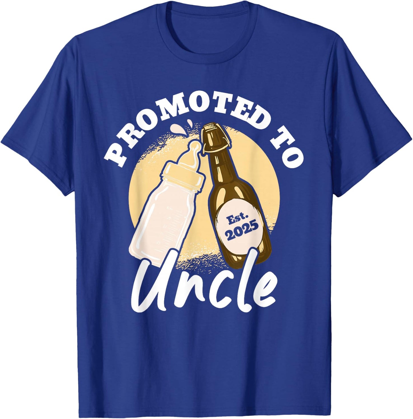 Promoted To Uncle 2025 T-Shirt - T-Shirt | Royal