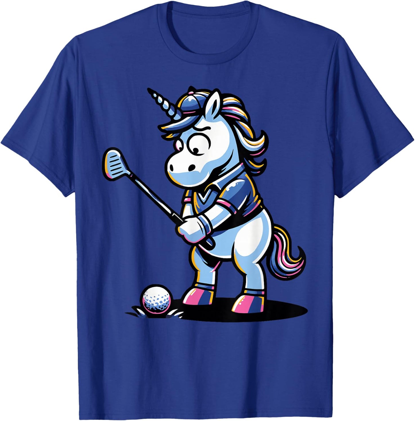 Golfer Unicorn Golfing Unicorns Unicorn Golf T-Shirt - T-Shirt | Royal