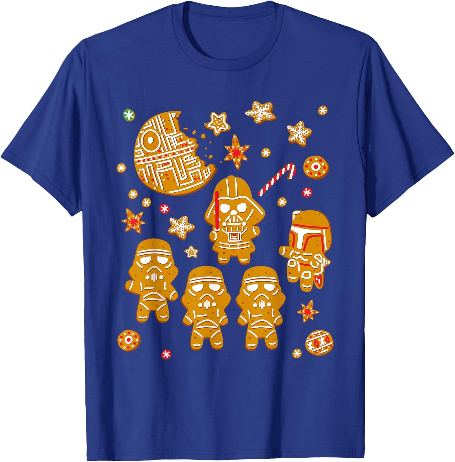 Star Wars Gingerbread Cookies Galactic Empire Holiday T-Shirt - T-Shirt | Royal