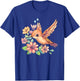 Cute Flower Hummingbird T-Shirt - T-Shirt | Royal