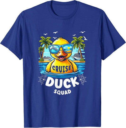 Funny Duck Cruise Rubber Duck Squad Vaction Cruise Ship T-Shirt - T-Shirt | Royal