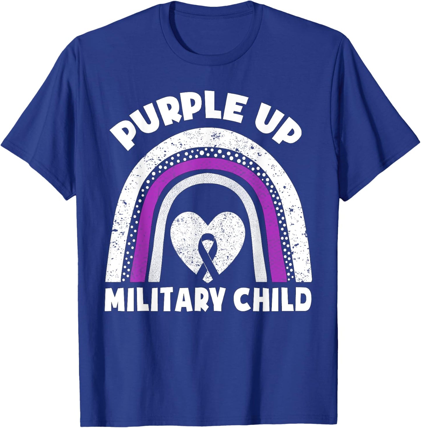 Purple Up For Military Kids Month Of The Military Child Cute T-Shirt - T-Shirt | Royal