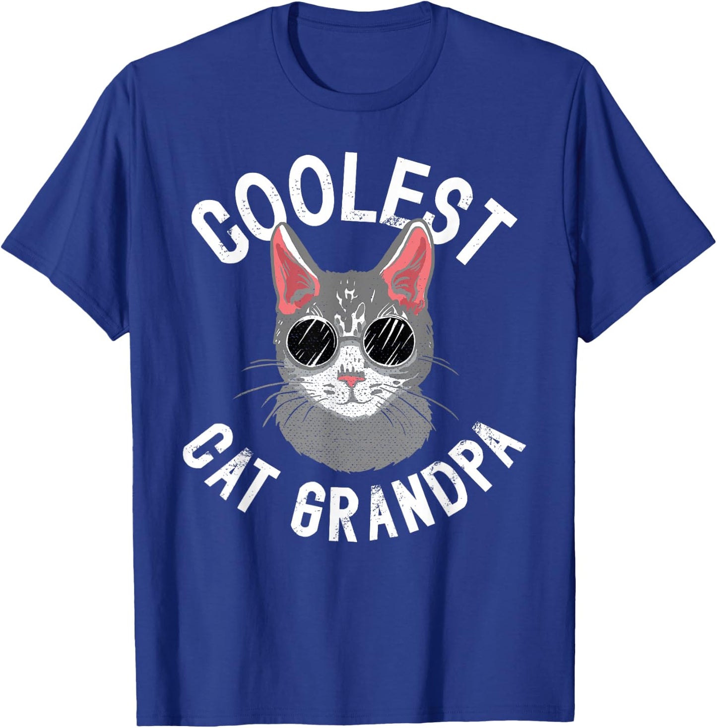 Coolest Cat Grandpa Cat Lover Grandpa Cat Grandfather T-Shirt - T-Shirt | Royal