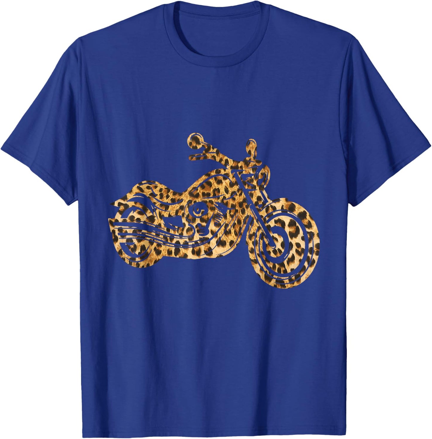 Leopard Print Motorcycle Biker Women T-Shirt - T-Shirt | Royal