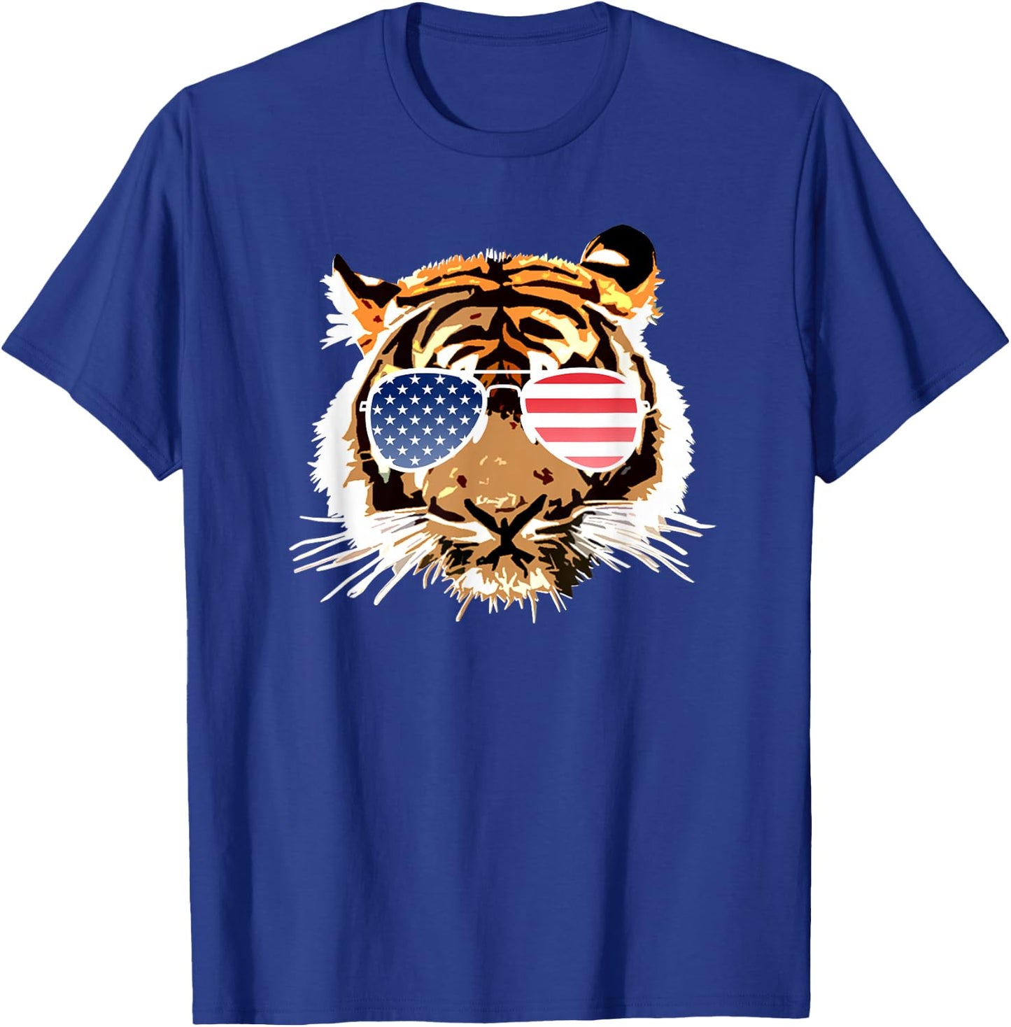 American Tiger 4th of July US Patriotic Pride Kids Men T-Shirt - T-Shirt | Royal