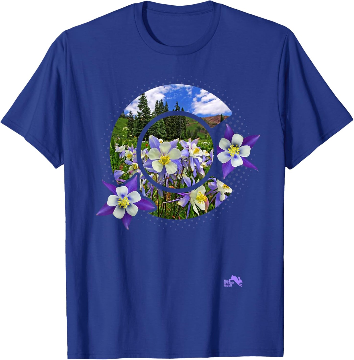 Colorado Columbine Flower - Rocky Mountain Wildflower T-Shirt - T-Shirt | Royal