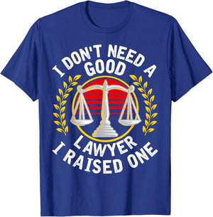 Lawyer Parents Father Mother Law School Graduate Graduation T-Shirt - T-Shirt | Royal