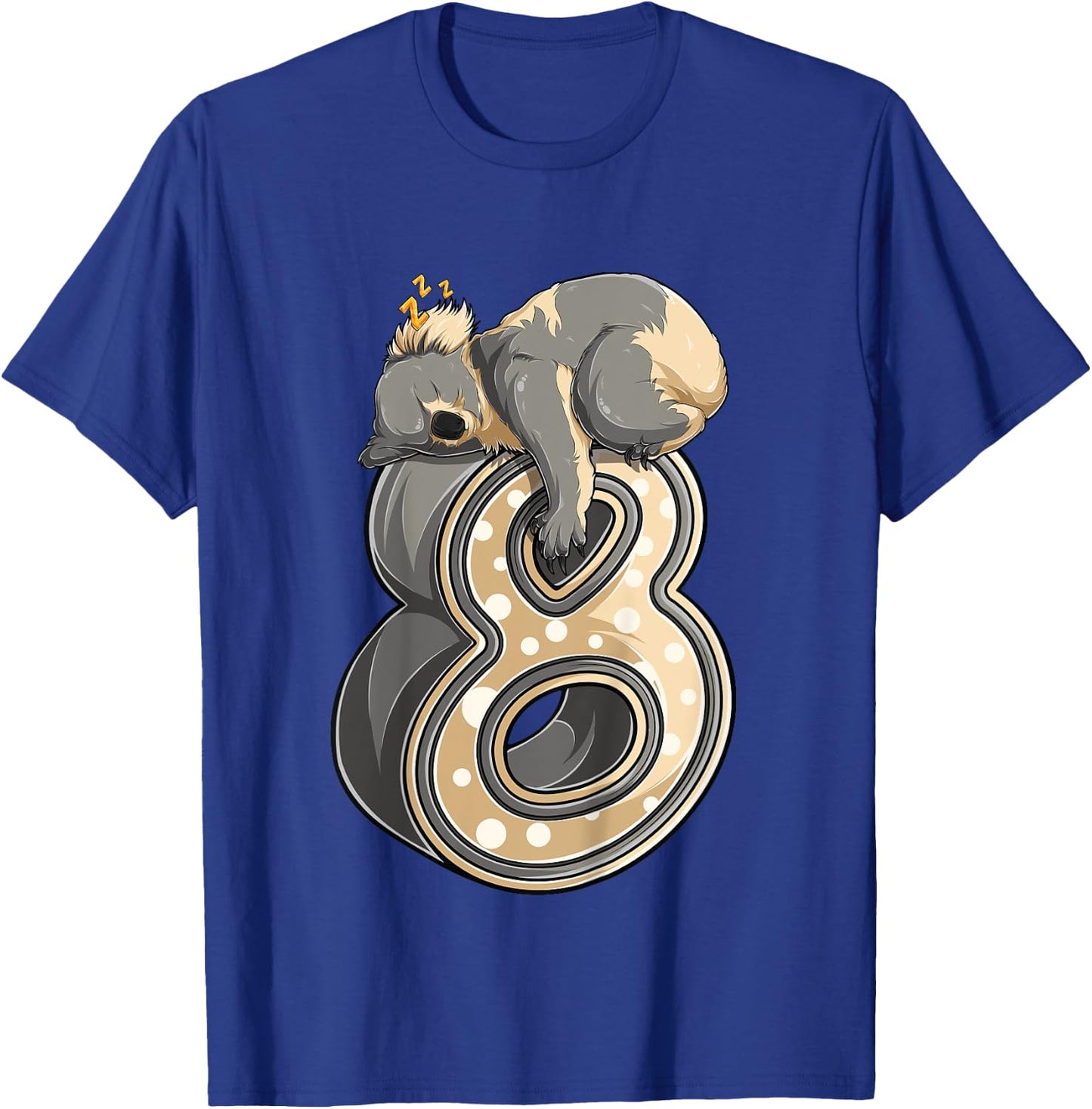 Kids 8 Year Old Koala 8th Birthday Party Animal Koala Lover T-Shirt - T-Shirt | Royal