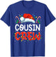 Christmas Cousin Crew Santa Hat Men Women Kids T-Shirt - T-Shirt | Royal