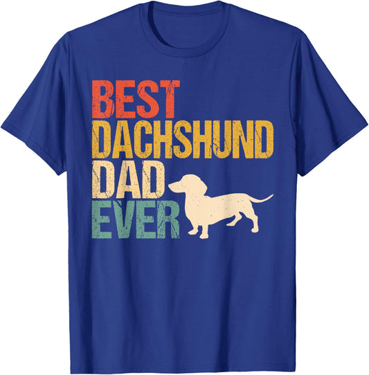 Best Dachshund Dad Doxie Dad Dor Father's Day T-Shirt - T-Shirt | Royal