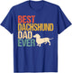 Best Dachshund Dad Doxie Dad Dor Father's Day T-Shirt - T-Shirt | Royal