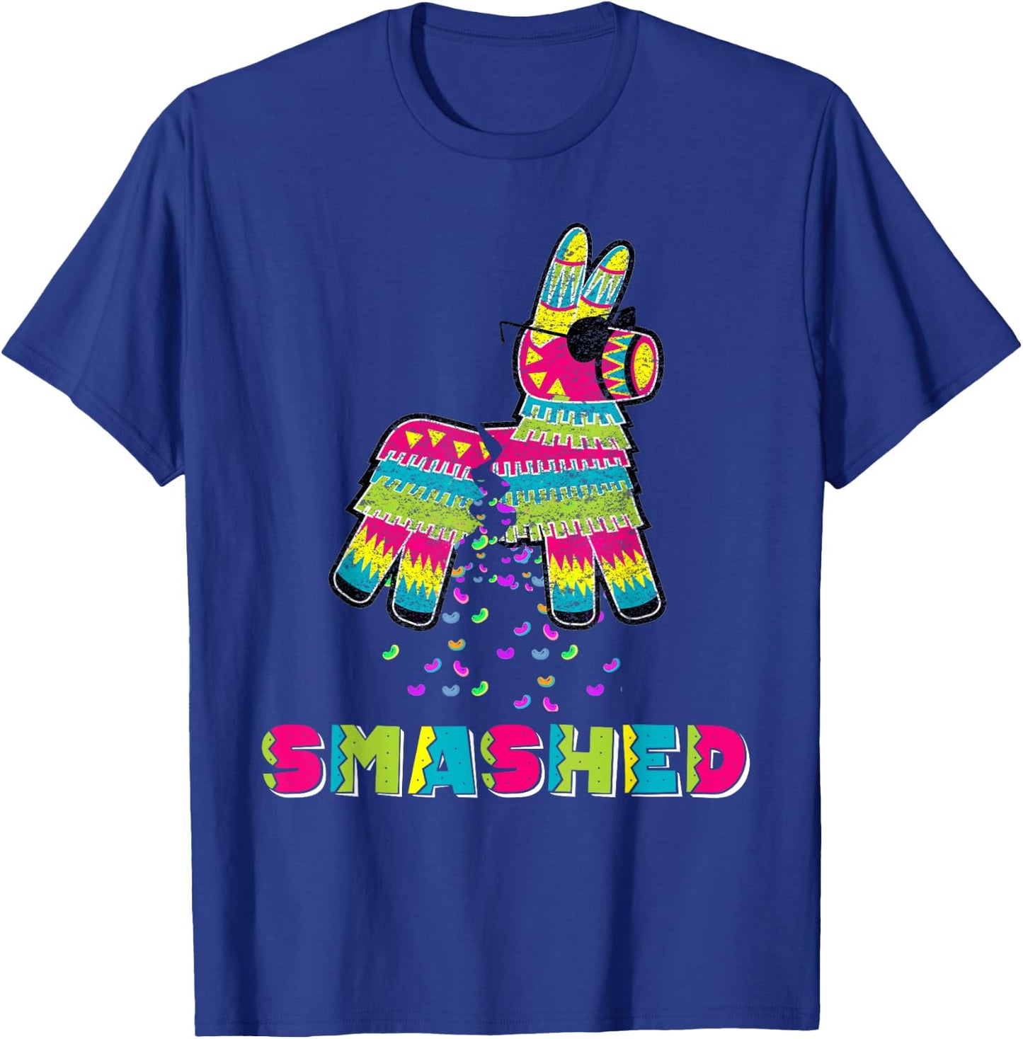 Funny Men Women Smashed Funny Cico De Mayo Costume Pinata T-Shirt - T-Shirt | Royal