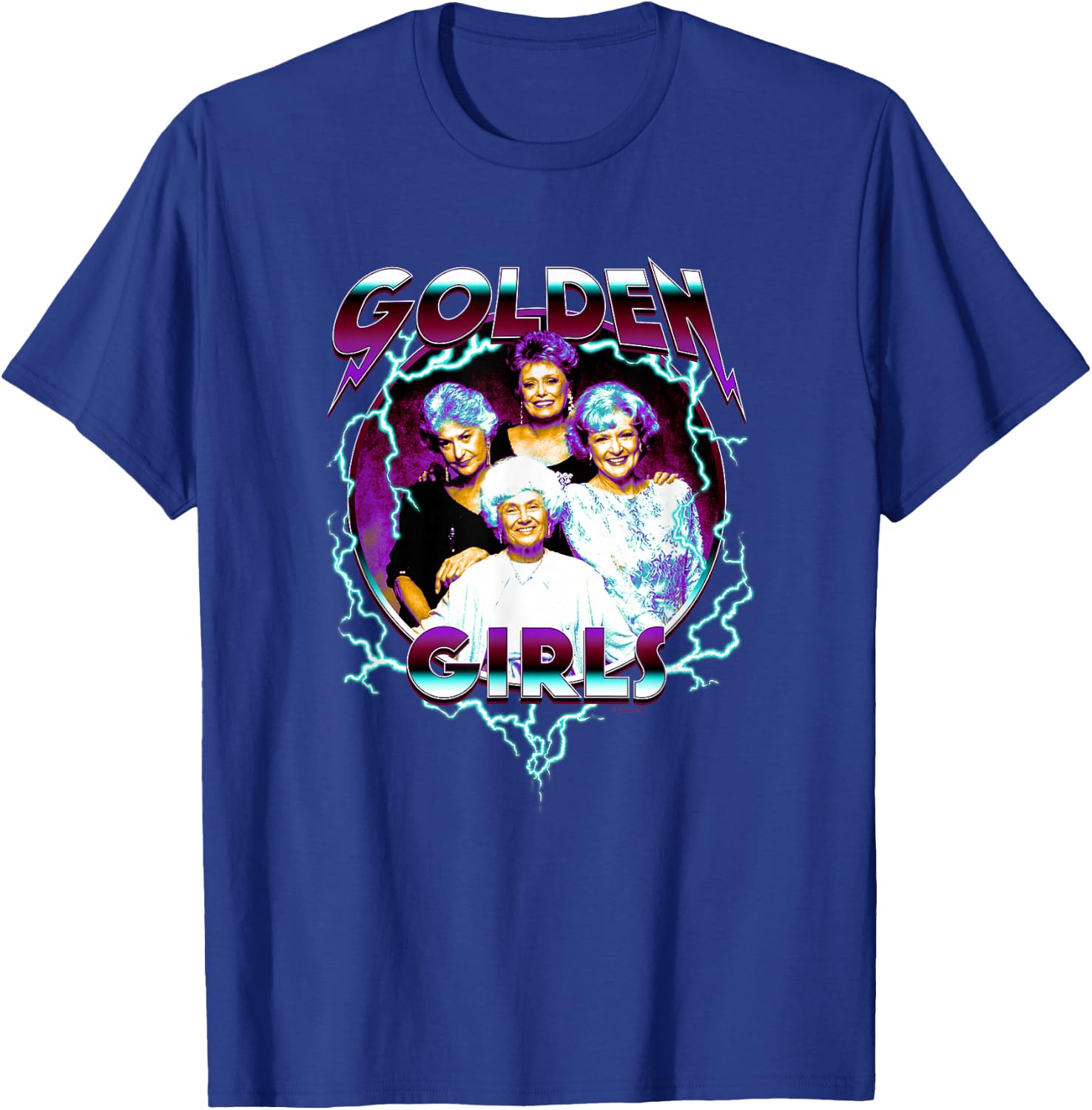 The Golden Girls Iconic 80s Metal Vibes Group Shot Portrait T-Shirt - T-Shirt | Royal