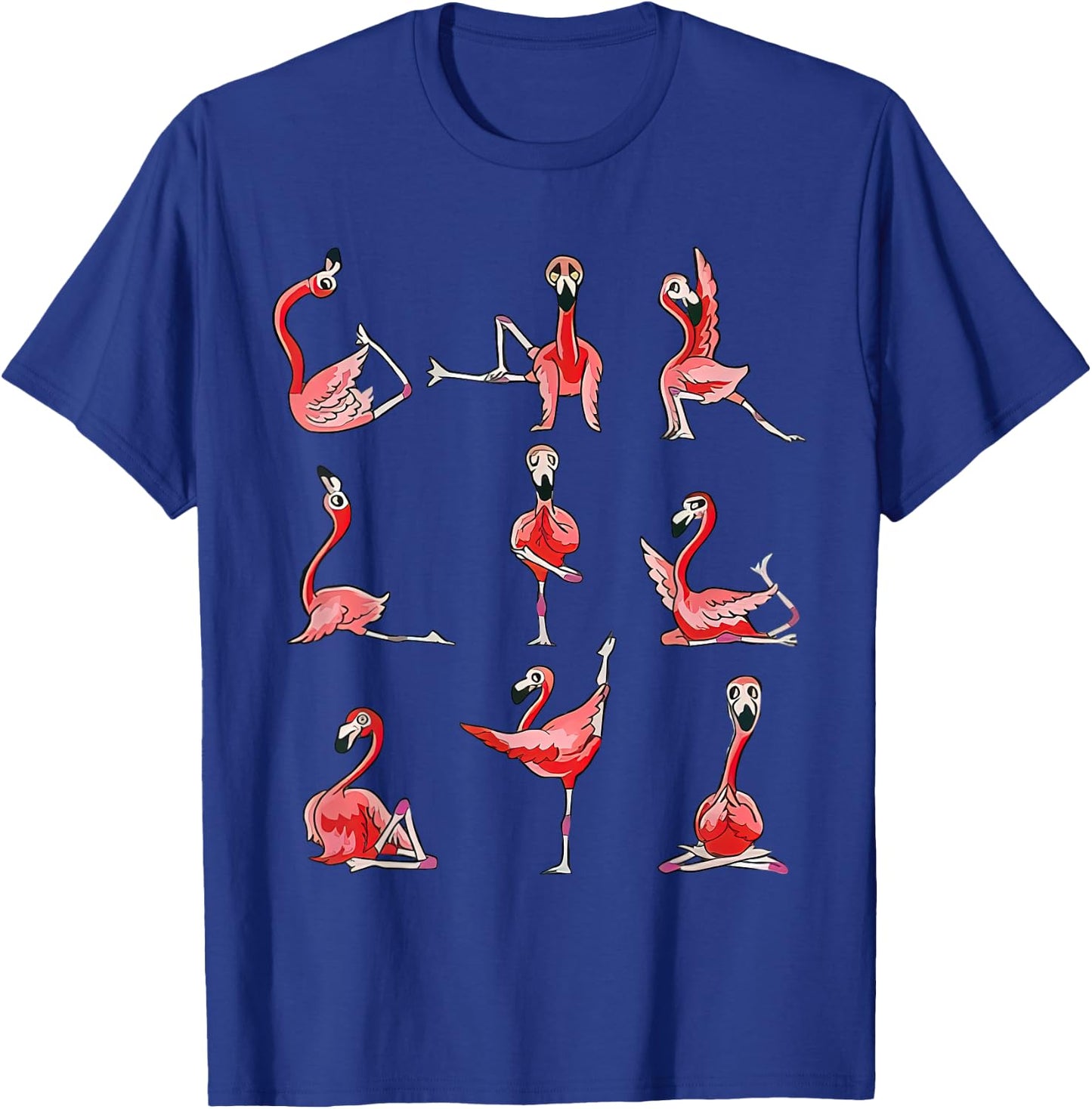 Women Flamingo Do Yoga Pose Meditation Men Women T-Shirt - T-Shirt | Royal